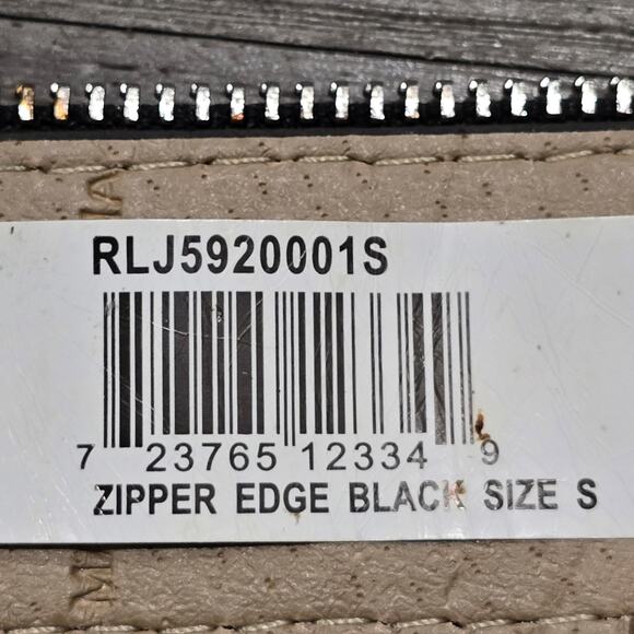 Shimmery Zipper Edge Black Sparkly Women's Belt Size Small - Picture 10 of 12